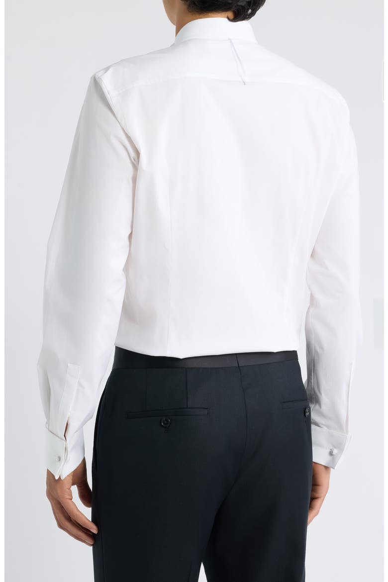 Hank Slim Fit Stretch Cotton Tuxedo Shirt, Main, color, WHITE
