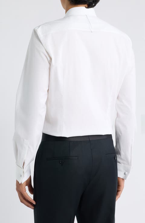 Hank Slim Fit Stretch Cotton Tuxedo Shirt