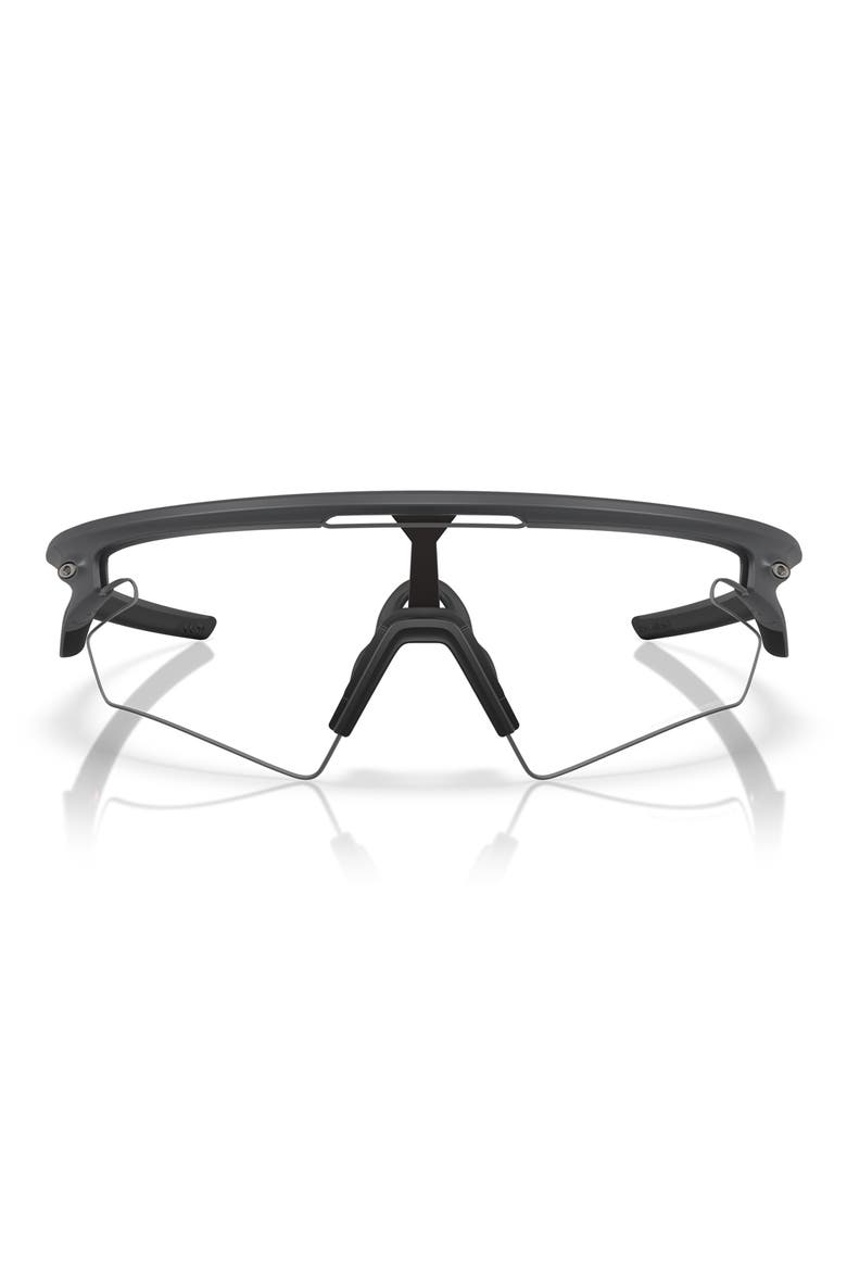 Gender Inclusive Sphaera 36mm Rectangle Sunglasses, Main, color, CARBON / CLEAR