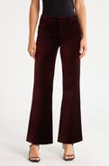 PAIGE Leenah High Waist Wide Leg Velvet Trouser Jeans