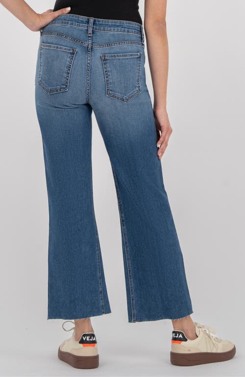 Kut From The Kloth Kelsey High Waist Raw Hem Straight Leg Jeans In Blue