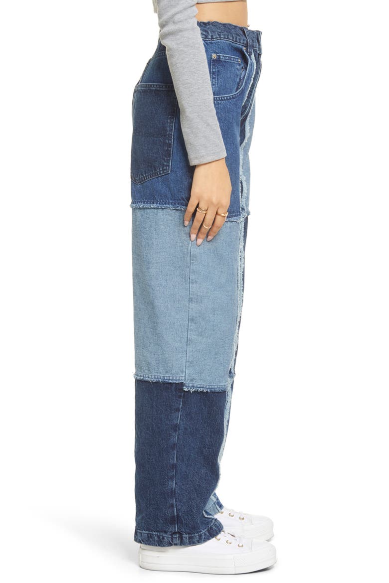Urban Outfitters Patchwork Jeans, Alternate, color, DENIM