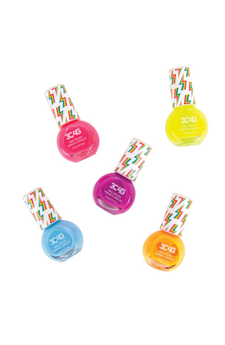 Three Cheers For Girls Make It Real Neon Nail Polish Set W/ 5 Bottles, Alternate, color, Multicolored