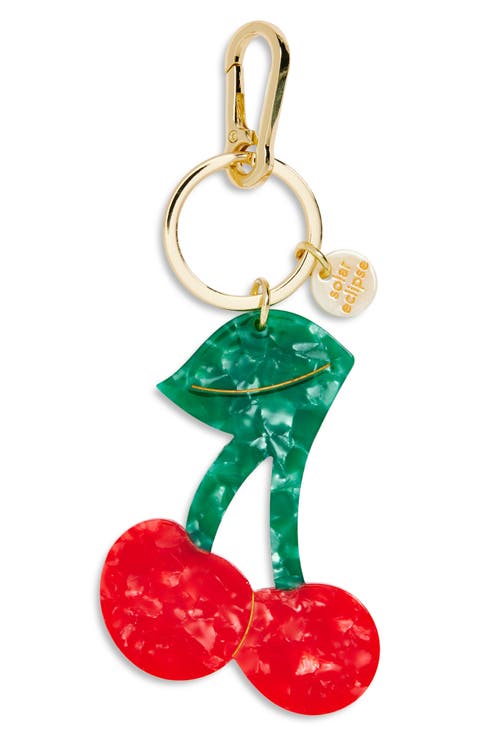 Hand Painted Cherry Key Chain Bag Charm