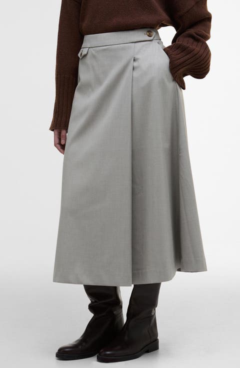 Freya Faux Wrap Midi Skirt