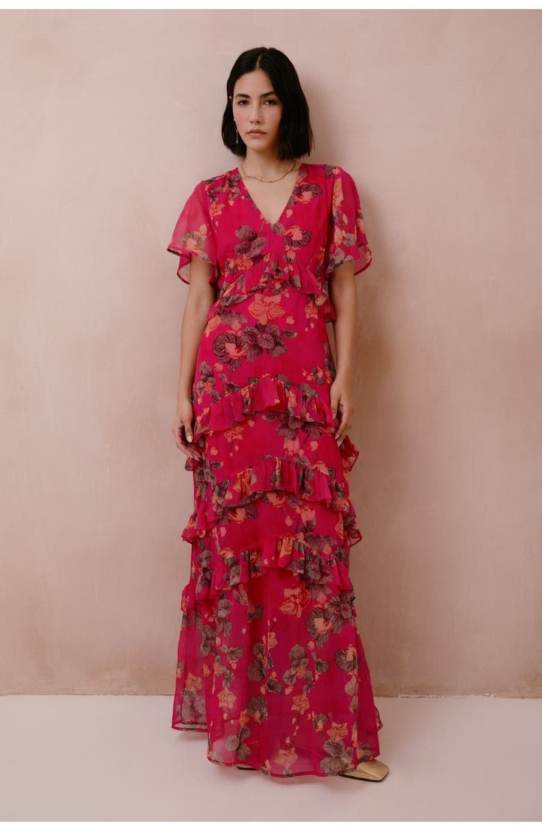 RAISHMA Estella Dress, Main, color, Red Floral