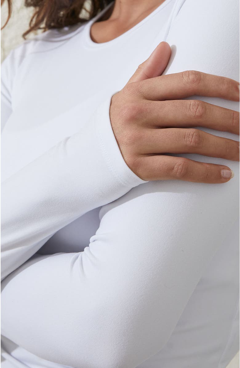 COTTON ON BODY Women's Active Ultra Soft Fitted Long Sleeve Top, Alternate, color, White