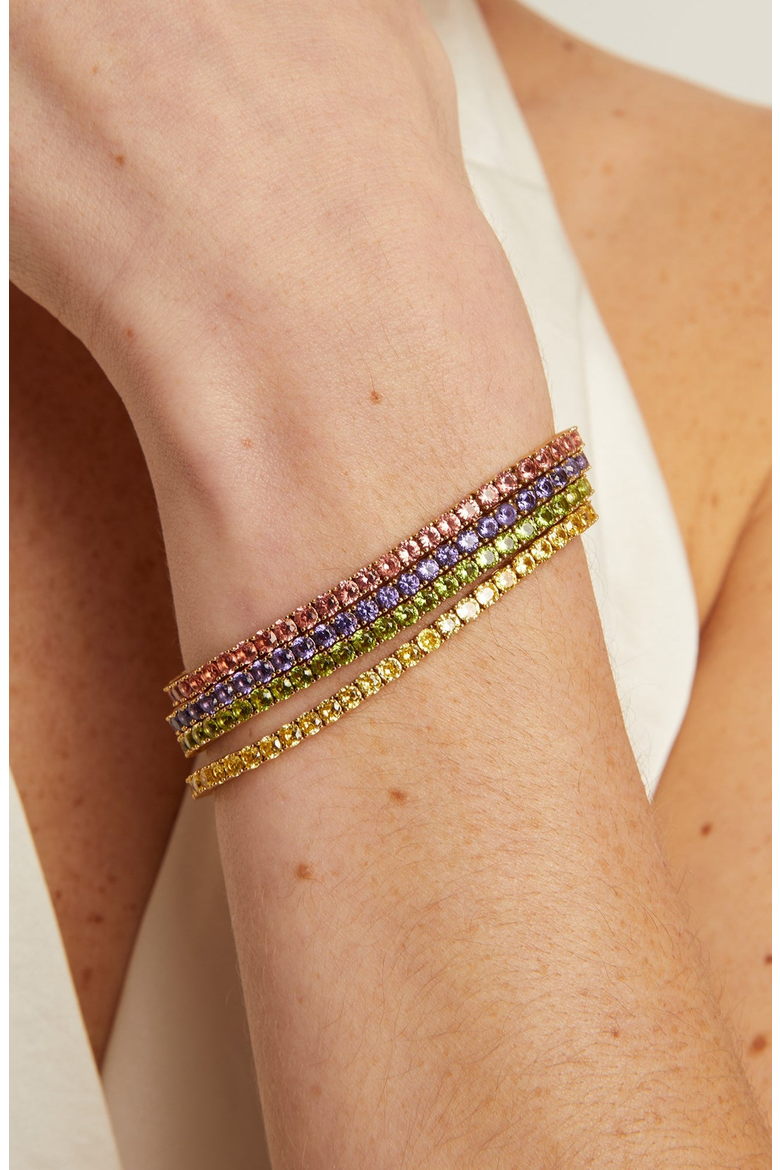 Lab Grown Amethyst Tennis Bracelet, Alternate, color, Yellow Gold Vermeil
