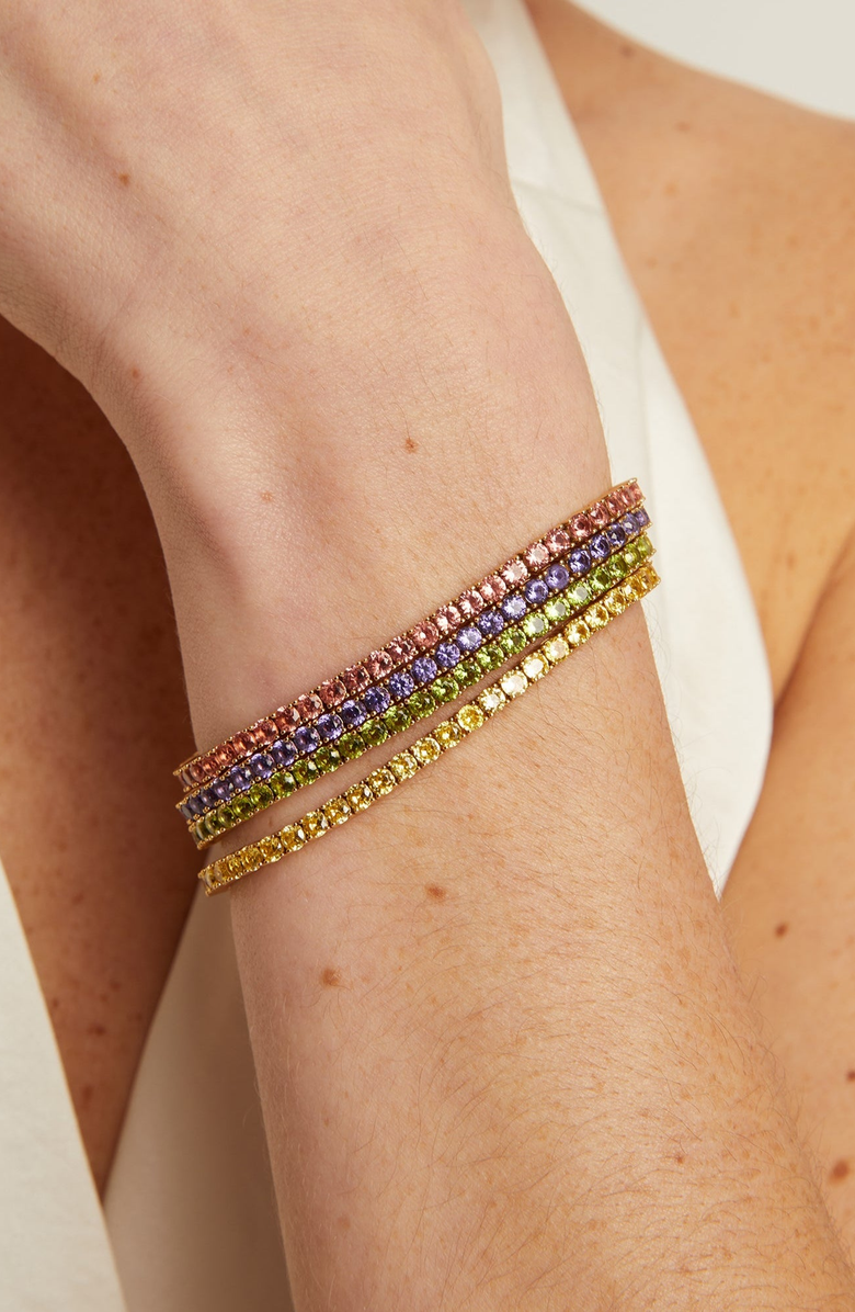 Aurate New York Lab Grown Amethyst Tennis Bracelet, Alternate, color, Amethyst