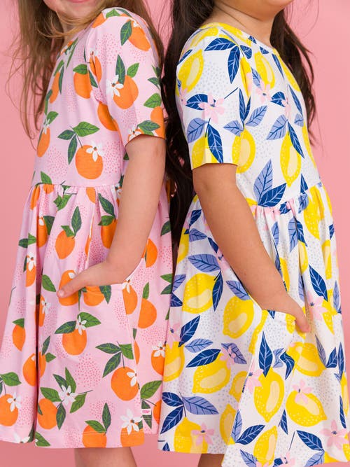 Rufflebutts Knit Short Sleeve Twirl Dress In Pink