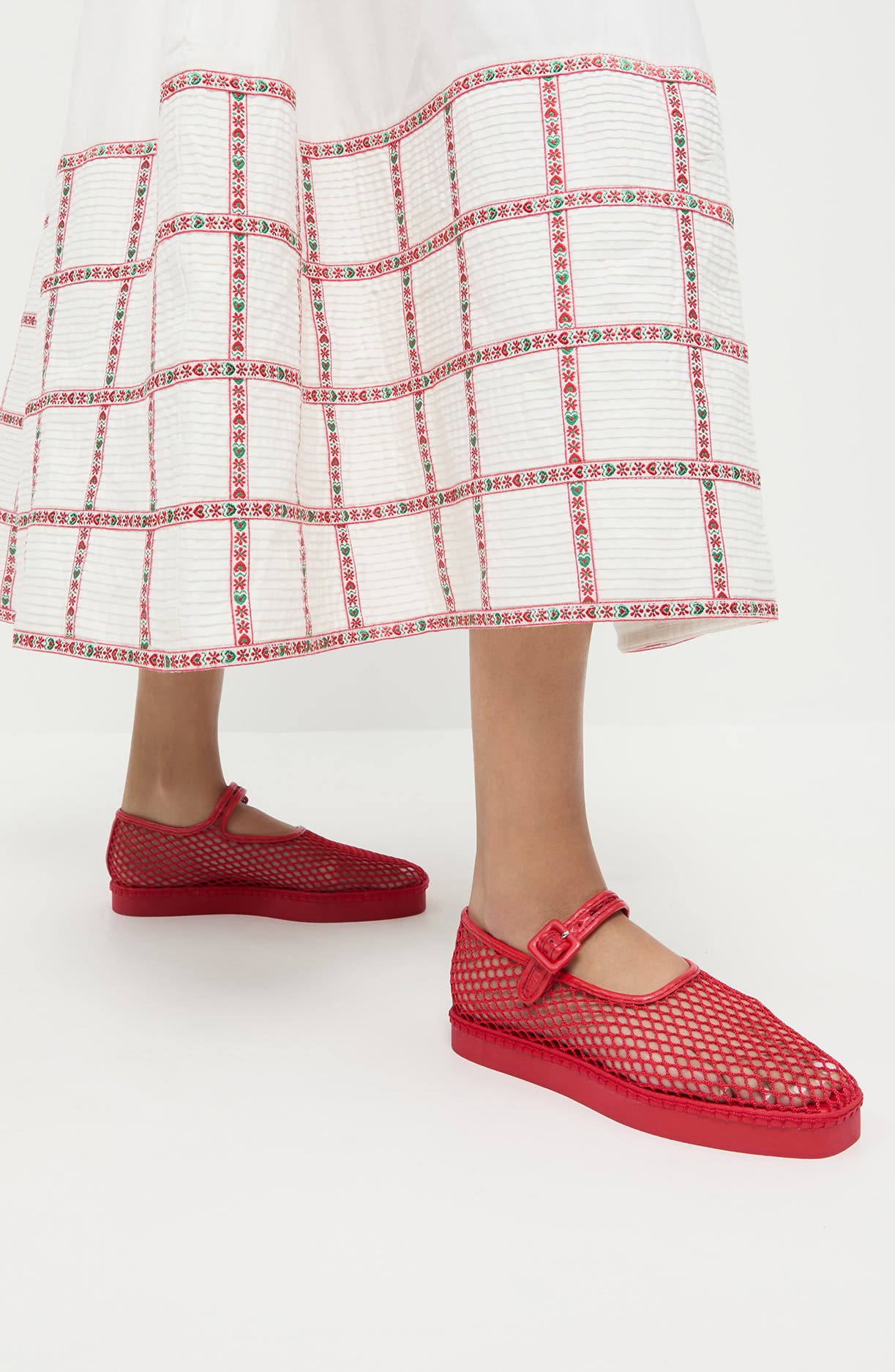 Rita Mary Jane Flat, Alternate, color, RED