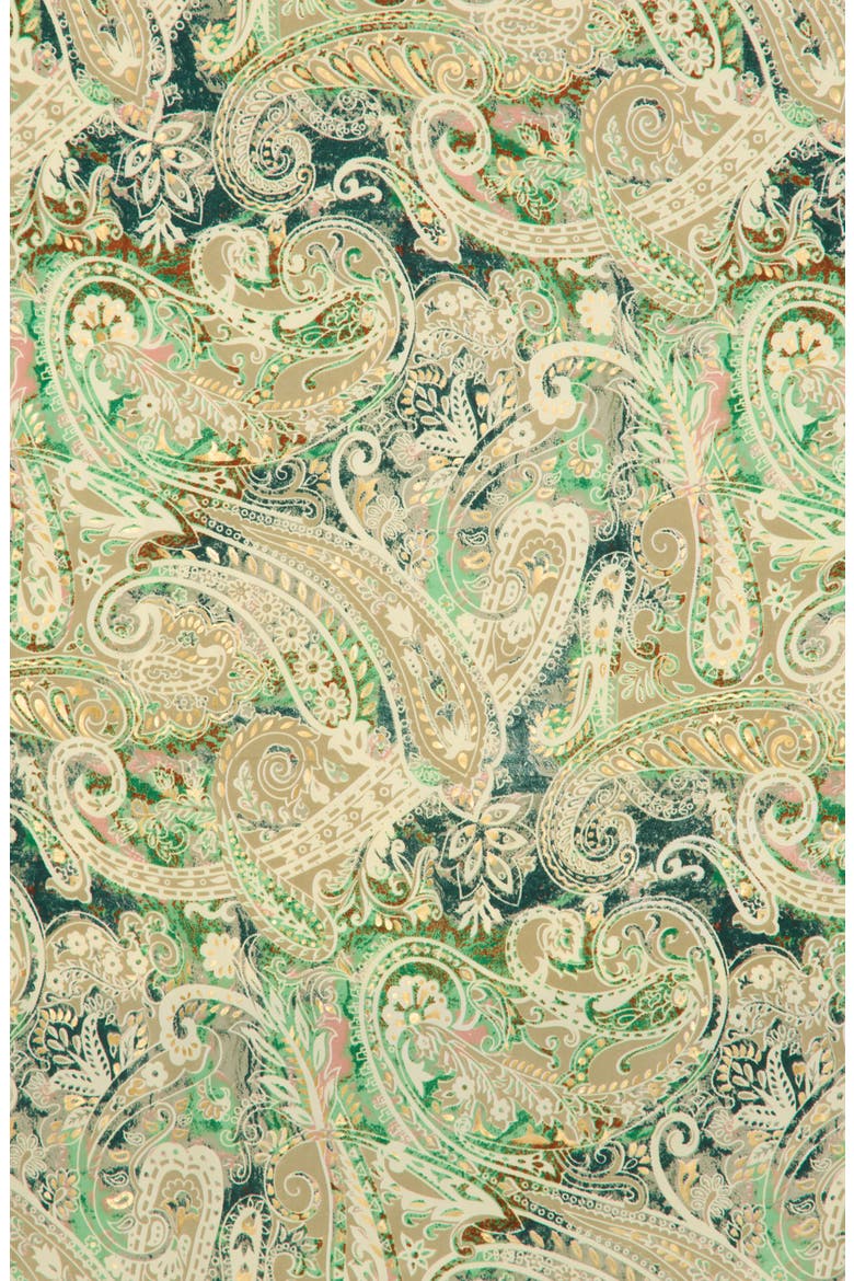 Paisley Cover-Up Pareo, Alternate, color, GREEN