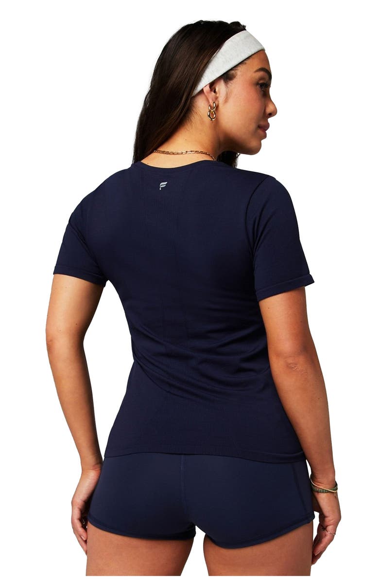 Fabletics Women's Feather Tech+ Short-Sleeve Top, Alternate, color, Deep Navy