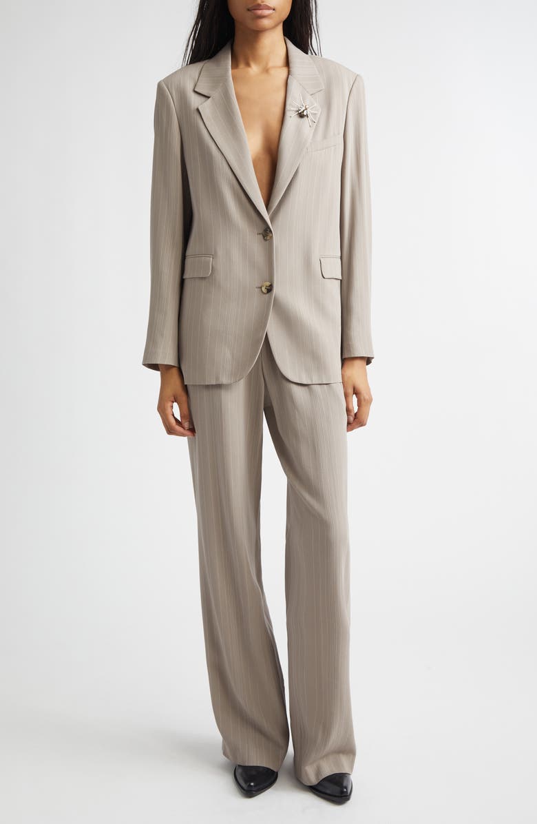 Golden Goose Journey Wool Blend Gabardine Pants, Alternate, color, Roasted Cashew