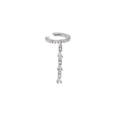 CZ Tennis Short Drop Ear Cuff
