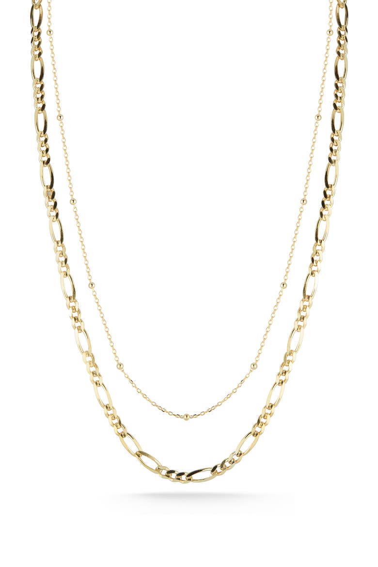 Double Layer Chain Necklace, Main, color, GOLD
