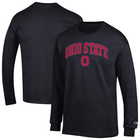 Men's Champion  Black Ohio State Buckeyes Arch Over Logo Long Sleeve T-Shirt