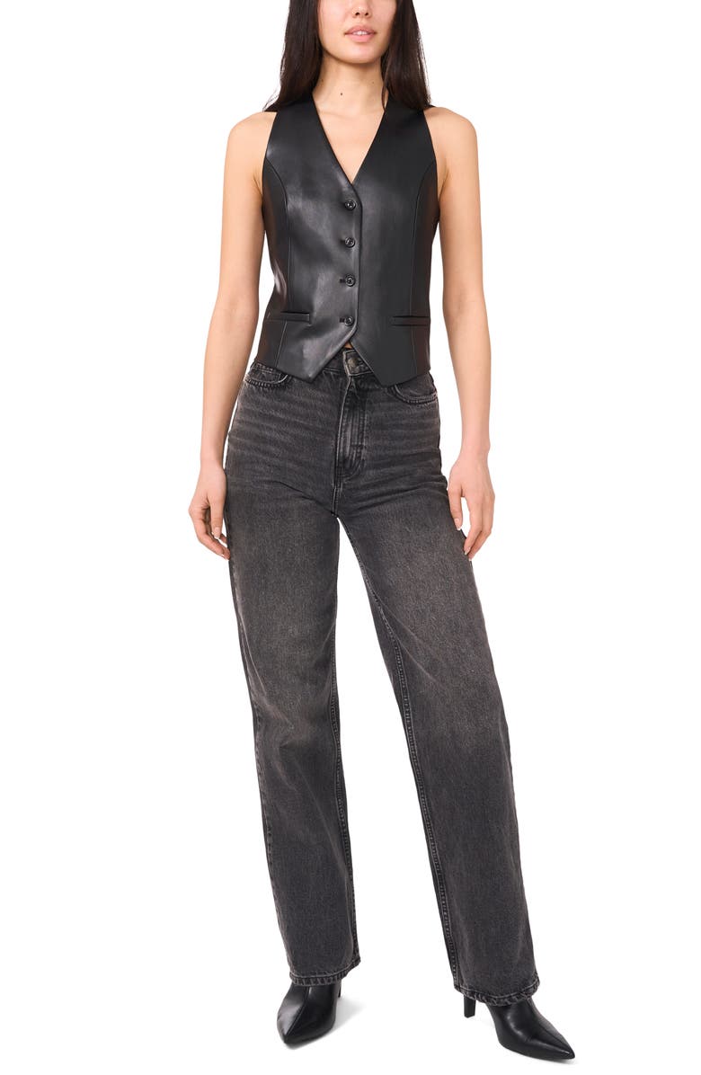 1.STATE Faux Leather Vest, Alternate, color, Rich Black