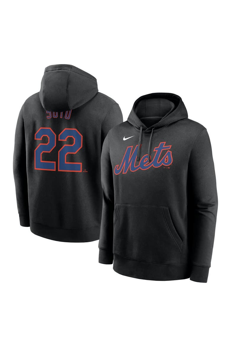 Men's Nike Juan Soto Black New York Mets Player Name & Number Club Fleece Pullover Hoodie, Main, color, Black