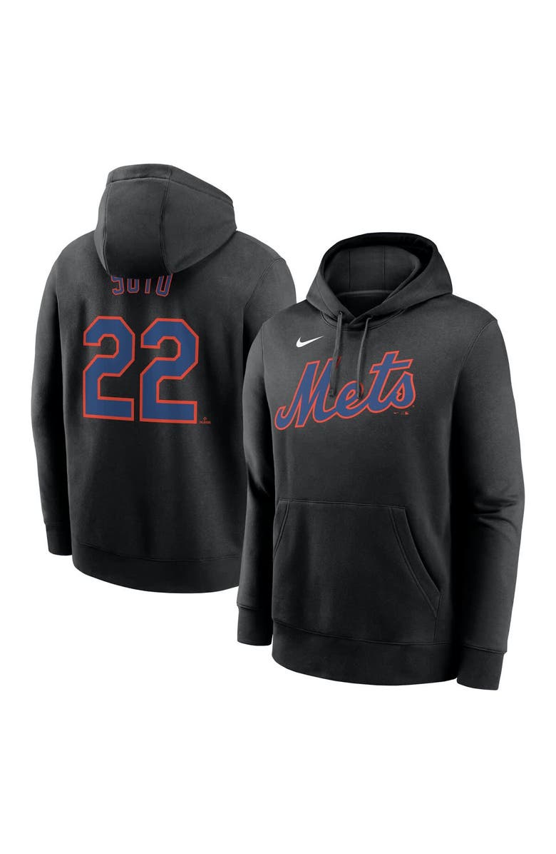Nike Men's Nike Juan Soto Black New York Mets Player Name & Number Club Fleece Pullover Hoodie, Main, color, Black
