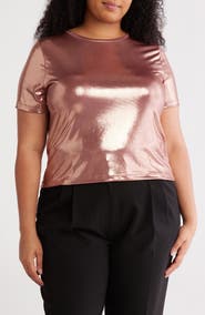 Renee C Metallic Crewneck T-Shirt