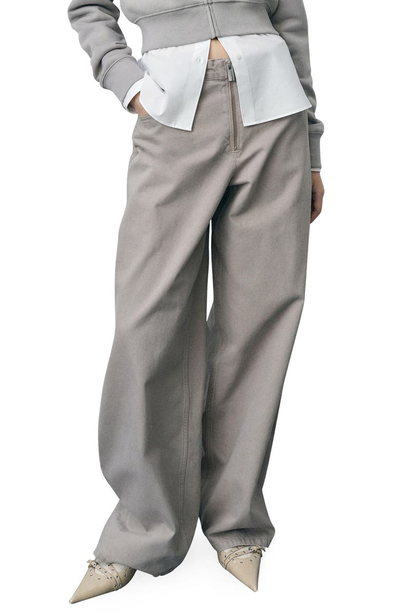 MANGO Hunter Wide Leg Jeans, Main, color, 