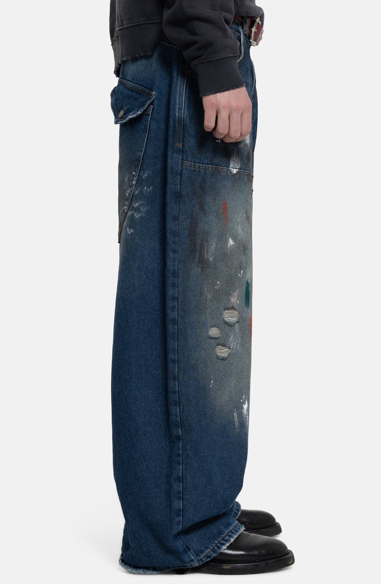 JADED LONDON Cinch Painter Baggy Jeans, Alternate, color, Blue