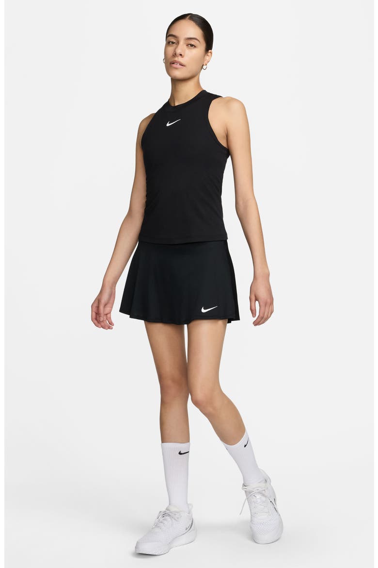 Dri-FIT Advantage Tennis Skort, Alternate, color, BLACK/ WHITE