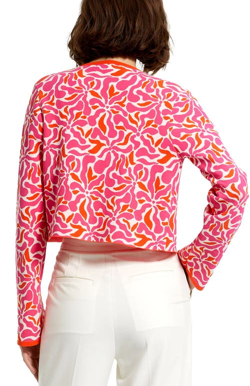 MAC DUGGAL MAC DUGGAL LONG SLEEVE FLORAL KNIT CARDIGAN