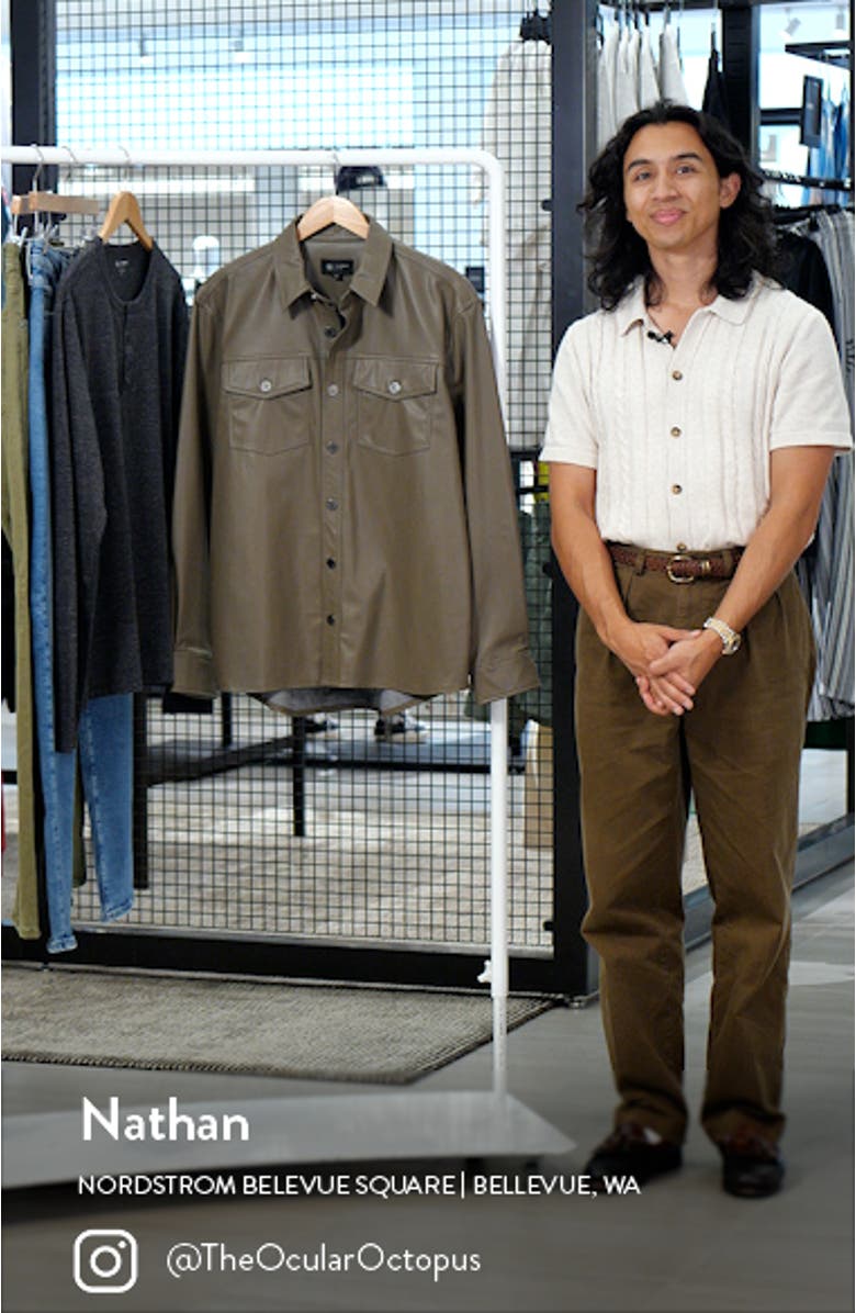 Elias Faux Leather Shirt Jacket, sales video thumbnail