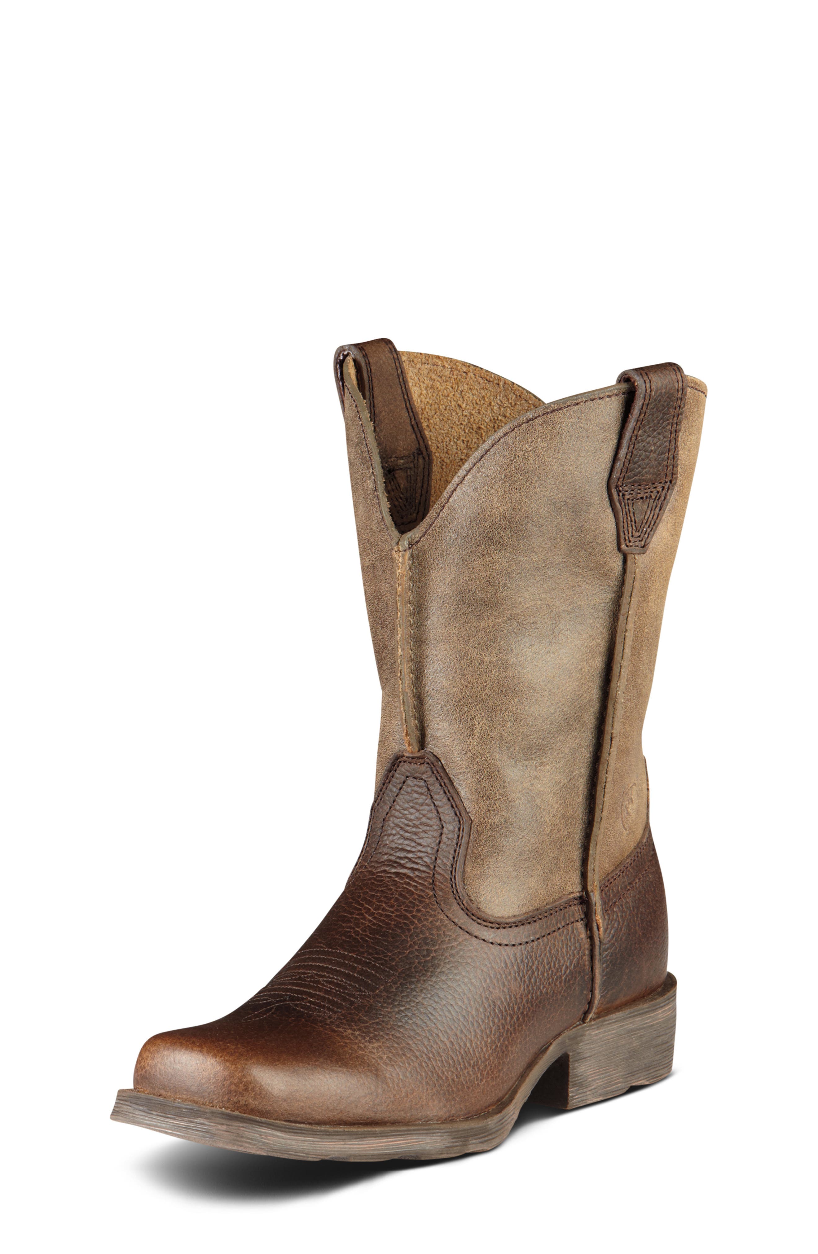 Ariat Kids' Rambler Western Boot, Main, color, Earth/ Brown Bomber