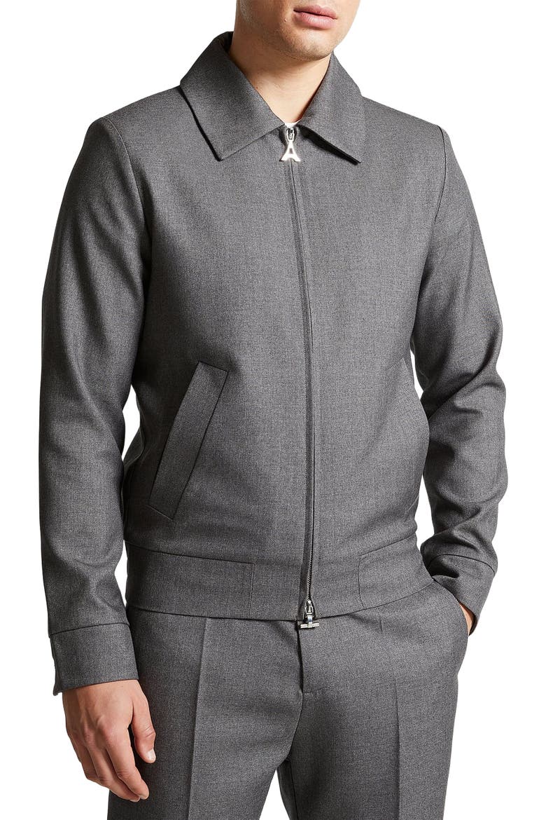 Roger Tailored Harrington Jacket, Alternate, color, Grey