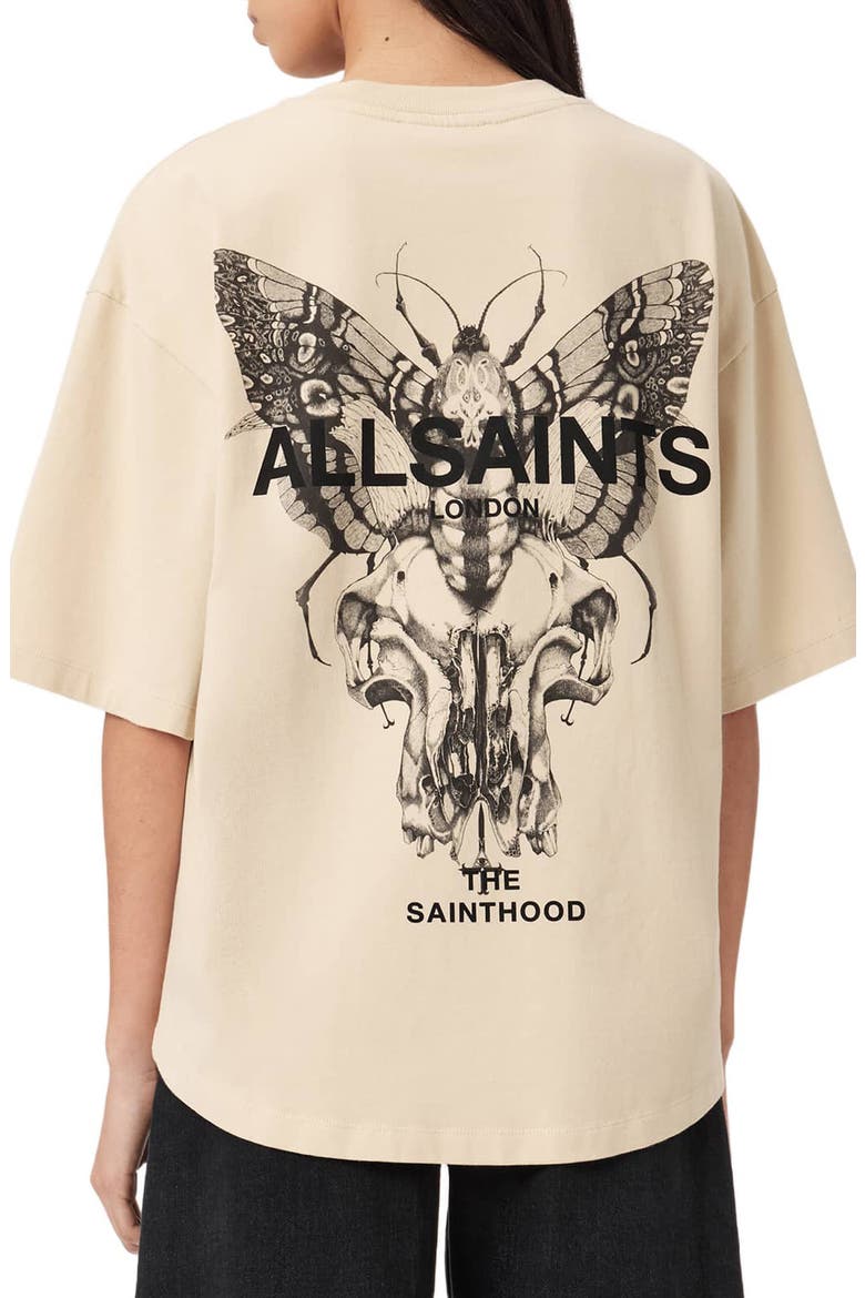 Halis Amelie Oversize Cotton Graphic T-Shirt, Alternate, color, SANDY WHITE