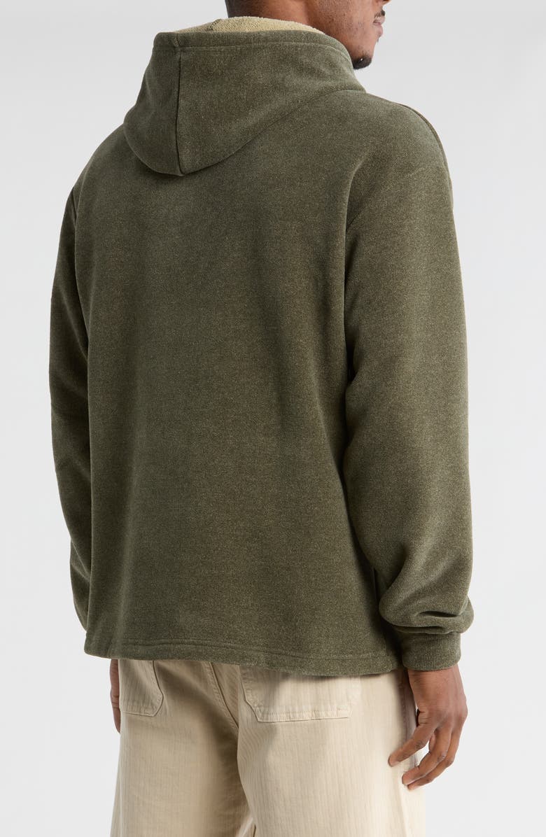 FLEECE FACTORY Baby Rib Knit Pullover Hoodie, Alternate, color, Olive Green