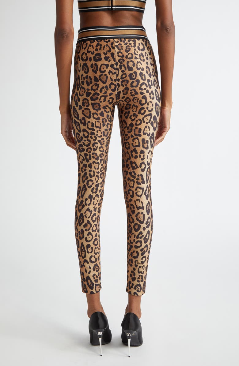Dolce&Gabbana Leopard Print Leggings, Alternate, color, Leopard