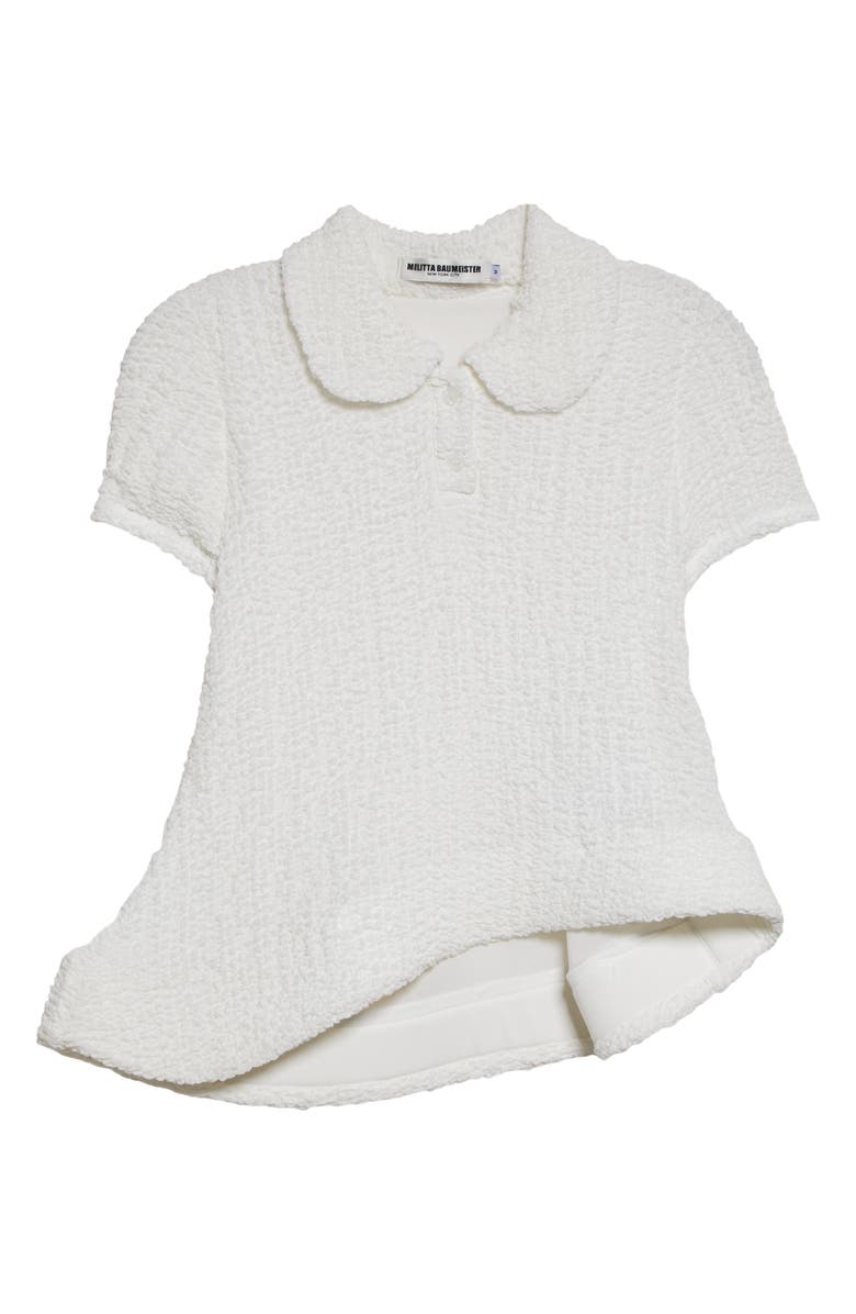 MELITTA BAUMEISTER Wavy Foam Hem Polo, Main, color, White