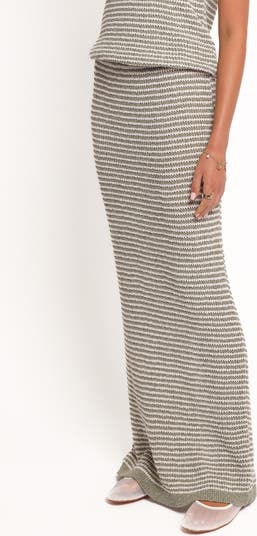 Arella Stripe Knit Maxi Skirt