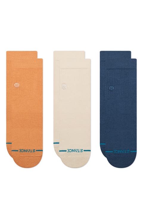 Icon 3-Pack Quarter Crew Socks