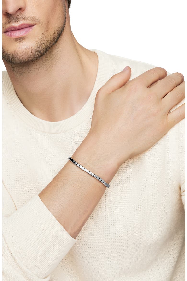 Spiritual Beads Cushion Bracelet in Sterling Silver, 4mm, Alternate, color, SILVER