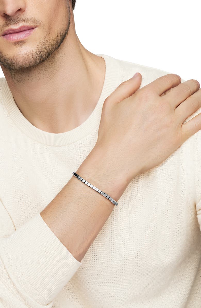 David Yurman Spiritual Beads Cushion Bracelet in Sterling Silver, 4mm, Alternate, color, Silver