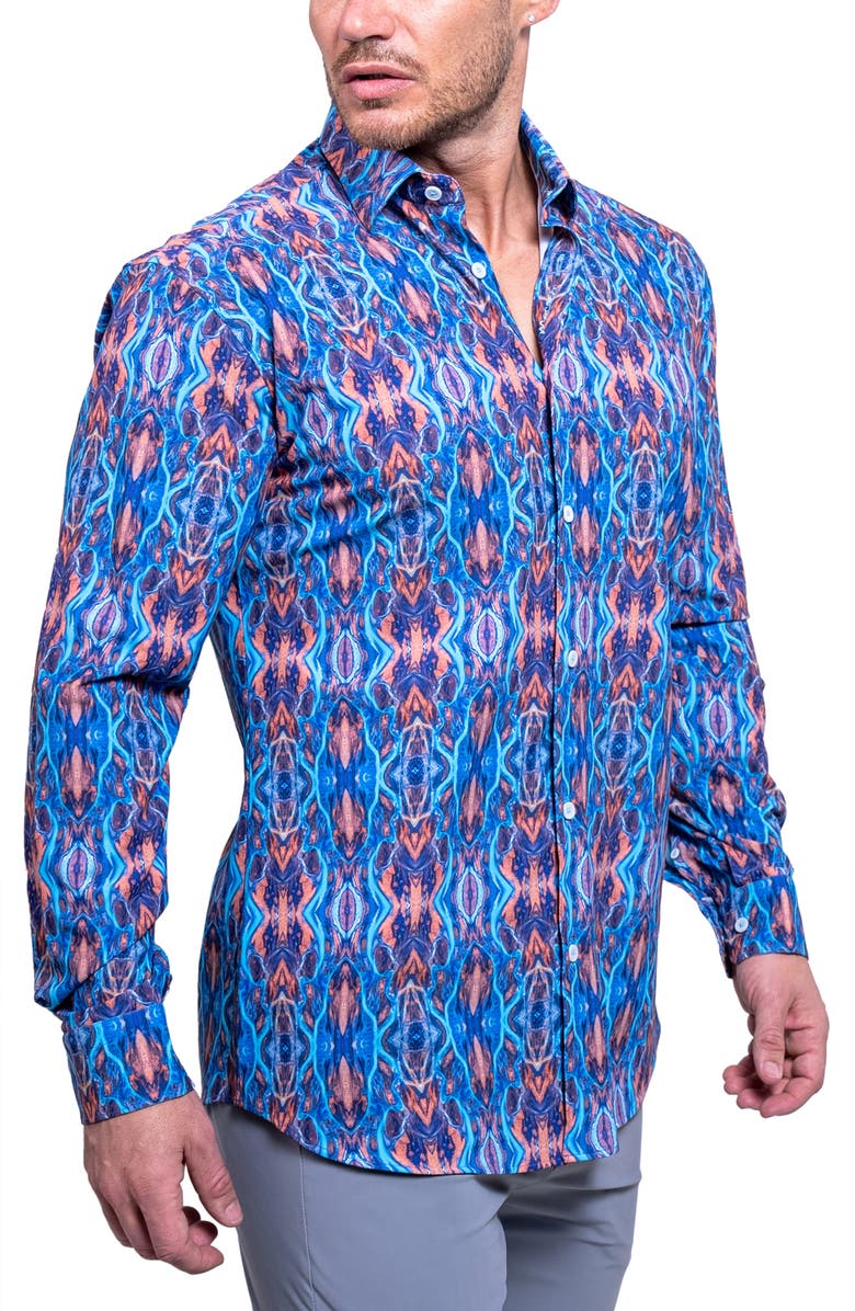 Maceoo Fibonacci Resistance Contemporary Fit Button-Up Shirt, Alternate, color,