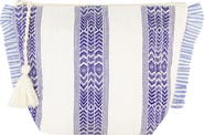Mer St. Barth La Plage Ruffle Pouch Chambray Ikat