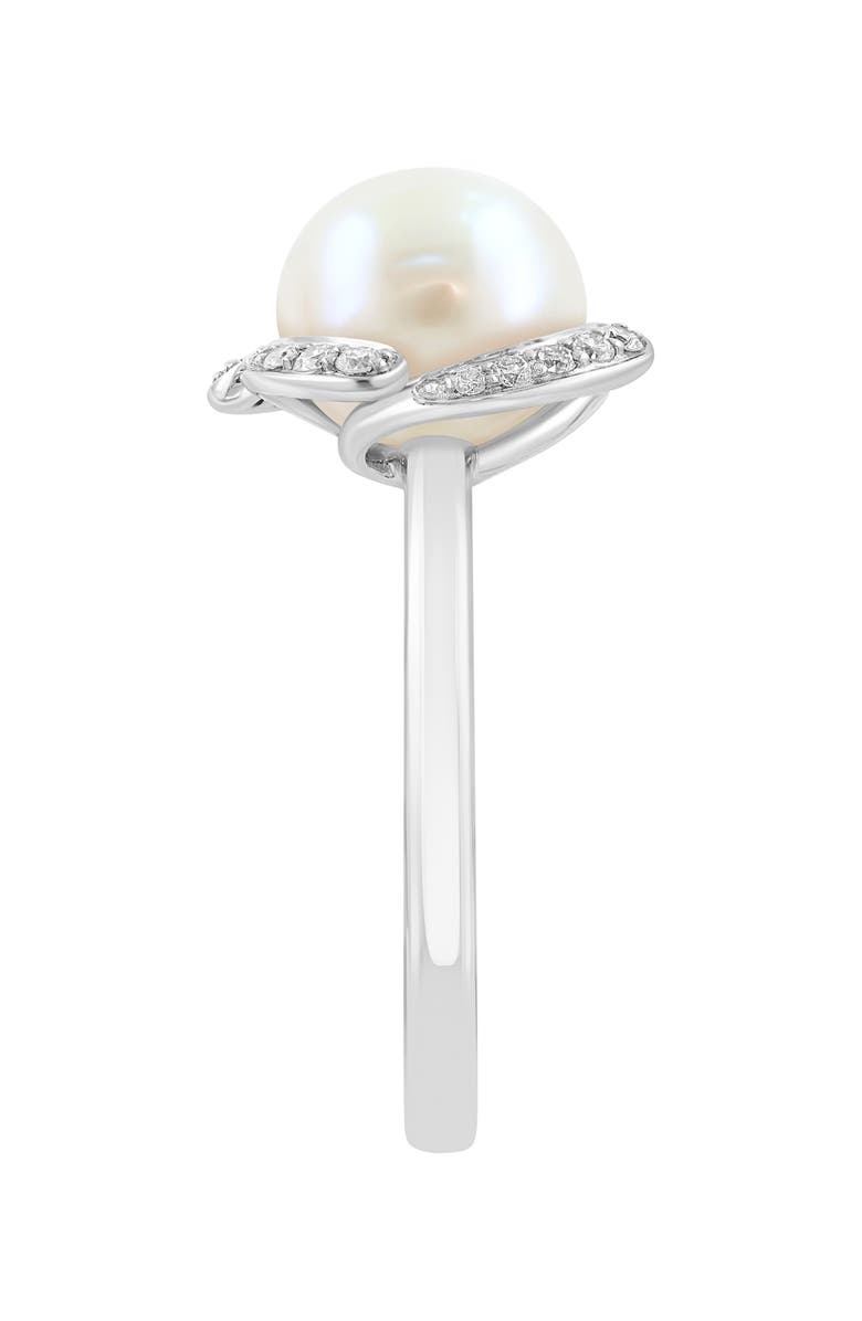 EFFY Freshwater Pearl & Diamond Pavé Ring, Alternate, color, White