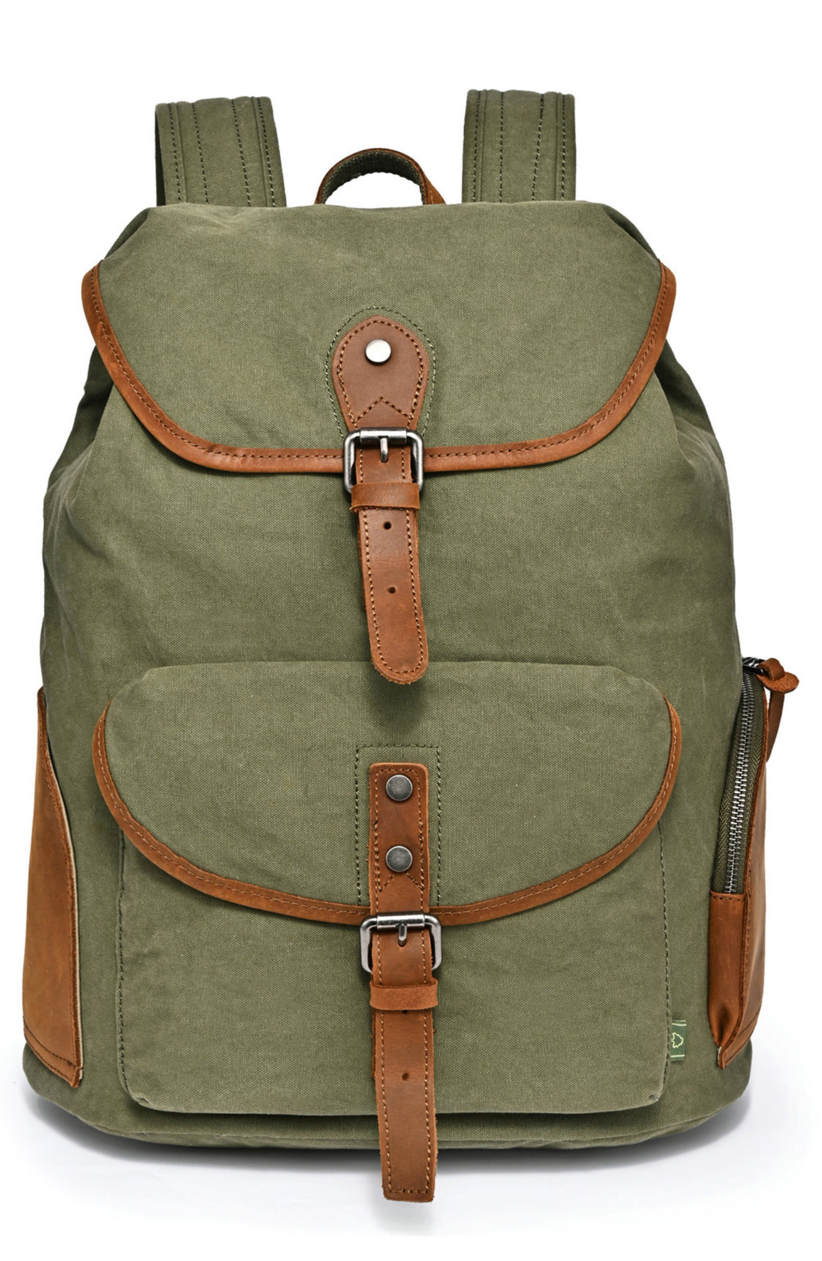 Milo Canvas Leather Backpack