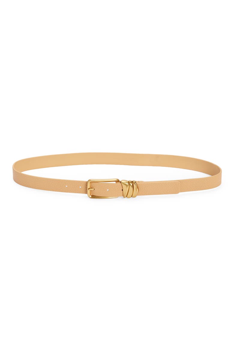 Leather Belt, Main, color, ALMOND GOLD
