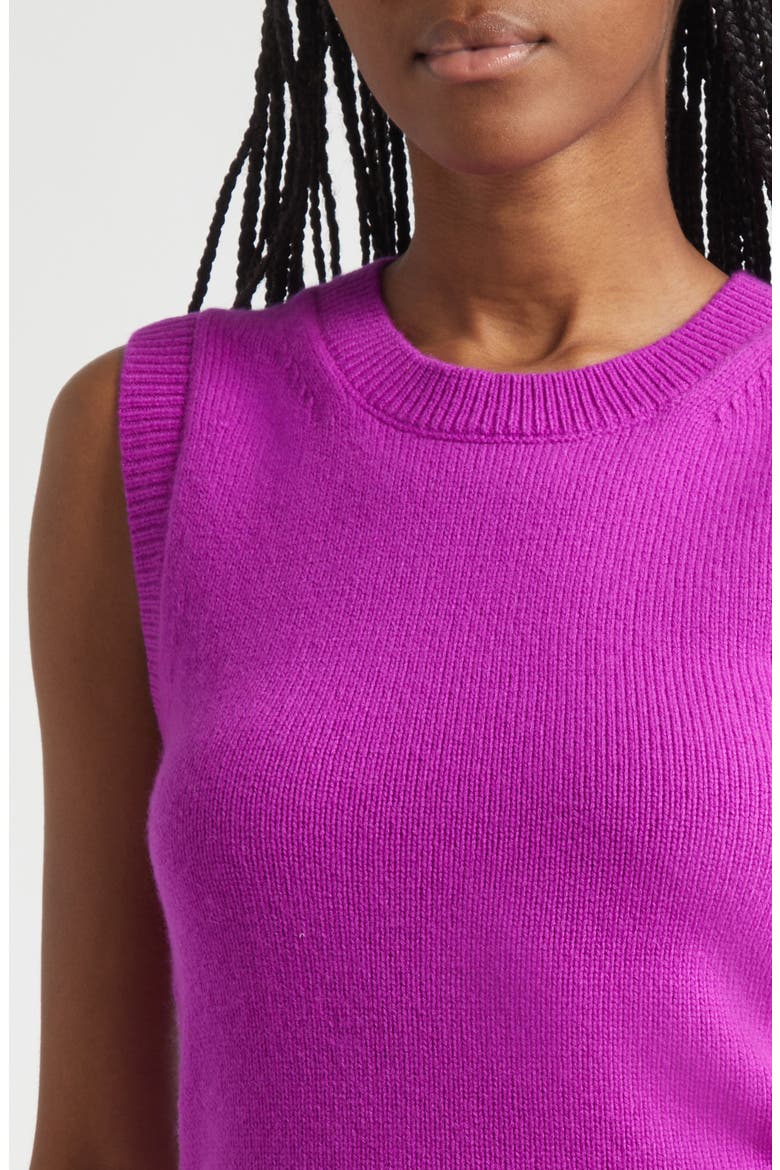 Ian Cashmere Sweater Vest, Alternate, color, FUCHSIA