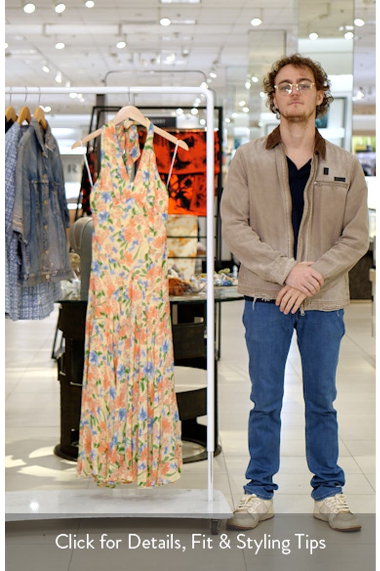 Briony Floral Halter Neck Maxi Dress video
