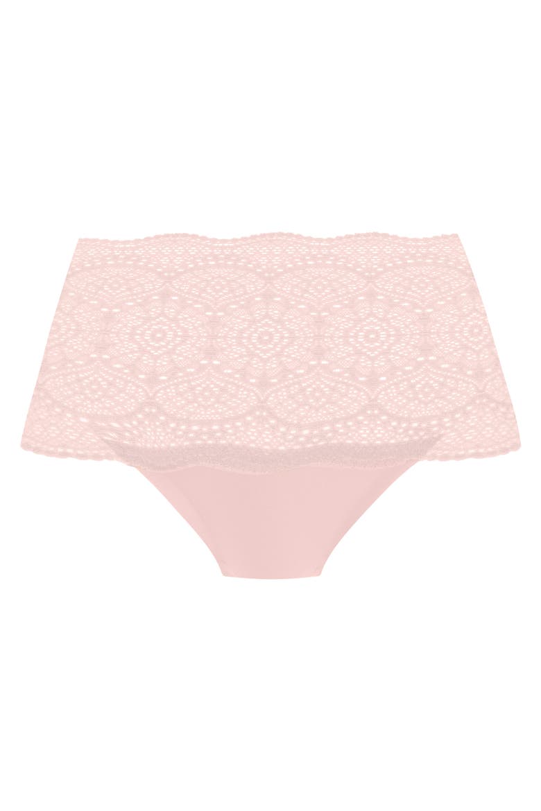 Invisible Stretch Lace Briefs, Alternate, color, BLUSH