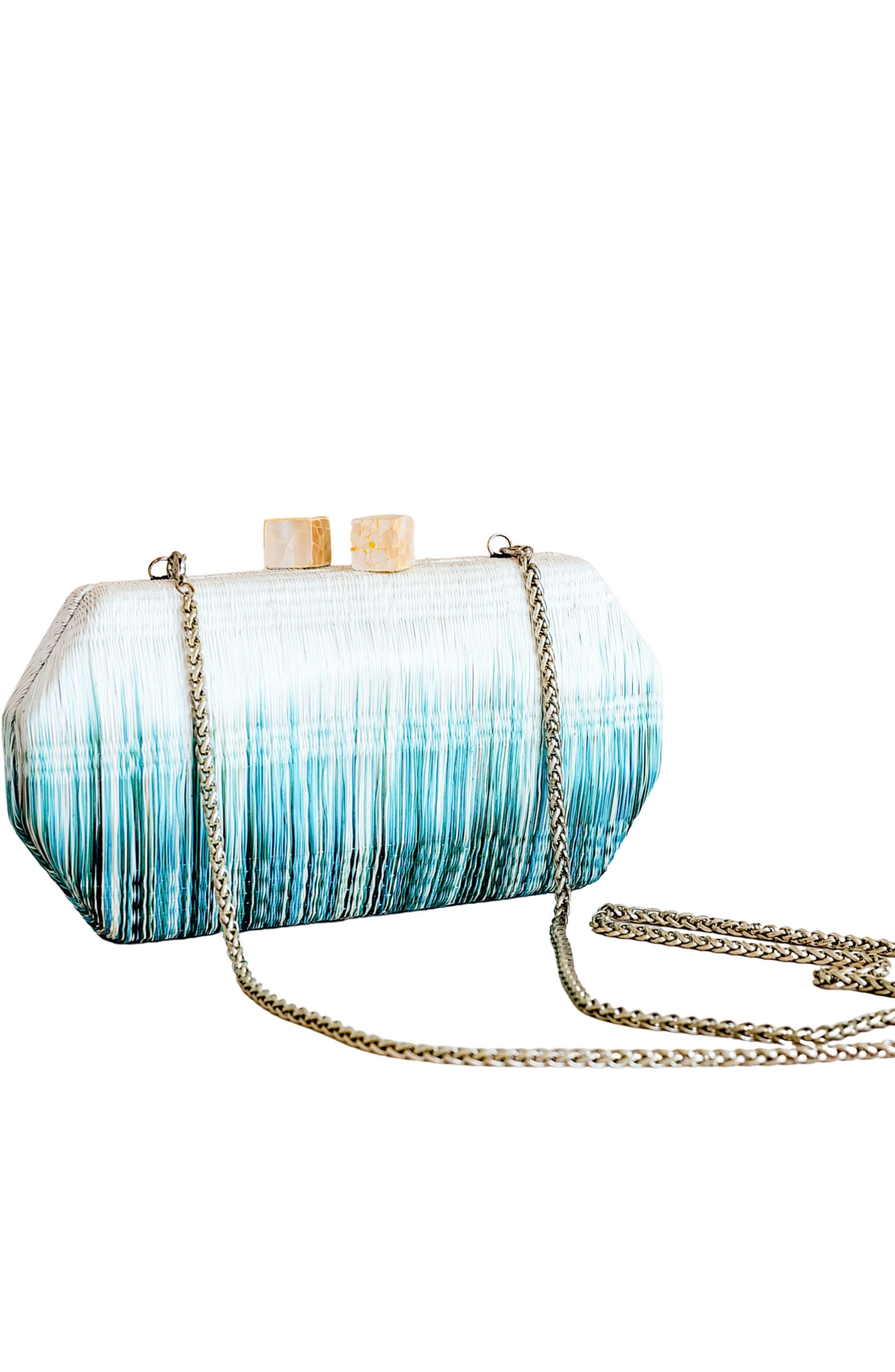 LIKHA Ombré Octagon Clutch, Alternate, color, Sea Teal