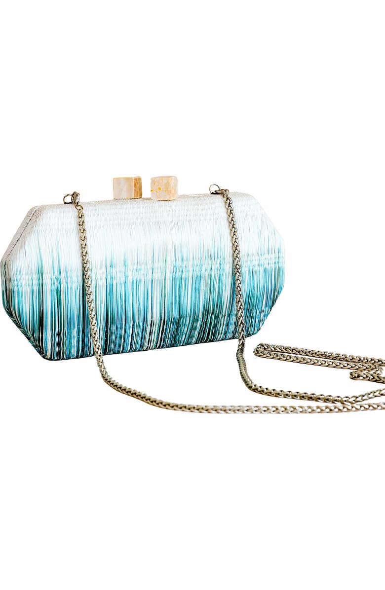 LIKHA Ombré Octagon Clutch, Alternate, color, Sea Teal